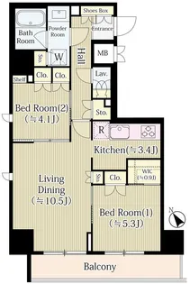 アルトステージ武蔵野【2階】の間取り