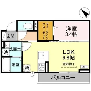 新潟県新潟市中央区幸西2【アパート】の間取り