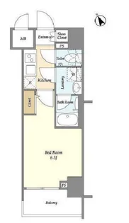 ディームス品川南【2階】の間取り