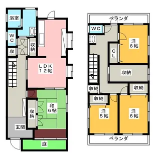 愛知県名古屋市昭和区折戸町2【一戸建】の間取り