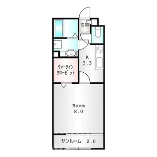 群馬県前橋市下大島町【アパート】の間取り