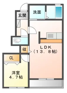 アルル南が丘B棟【1階】の間取り