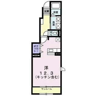 アスティオンII【1階】の間取り