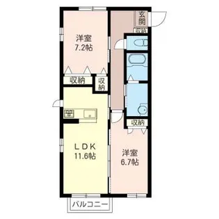 シルフィードB【2階】の間取り