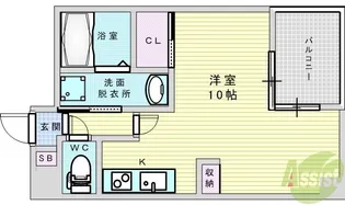 ハイムタケダT-9【12階】の間取り
