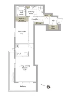 エタニティ富ヶ谷【2階】の間取り