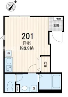 東京都北区上十条4【アパート】の間取り