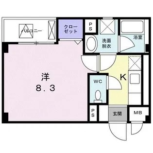 ベルメゾン 丸松【4階】の間取り