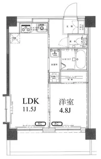 三軒茶屋グリーンマンション【4階】の間取り