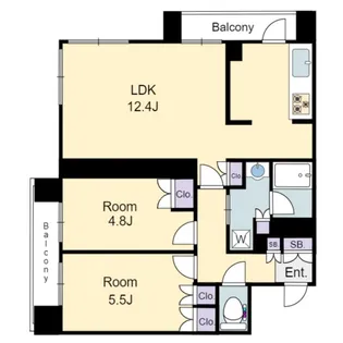 リビオタワー板橋【6階】の間取り