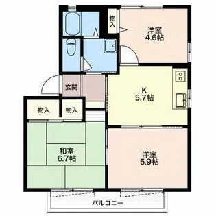 セナ・ブセナ A棟【2階】の間取り