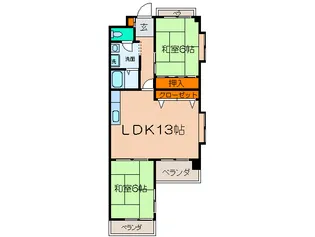 ニューサンハイツ【3階】の間取り