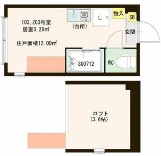 ハーモニーテラス泉町【1階】の間取り