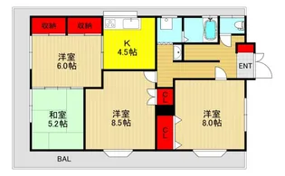 埼玉県戸田市中町1【マンション】の間取り