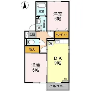 シャルマン南安長【1階】の間取り