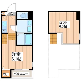 ハーモニーテラス連坊【1階】の間取り