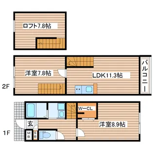2LDKの間取り画像