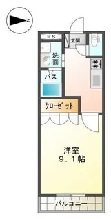 パラシオン平塚【1階】の間取り