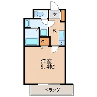1Kの間取り画像