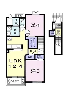三重県鈴鹿市稲生西2【アパート】の間取り