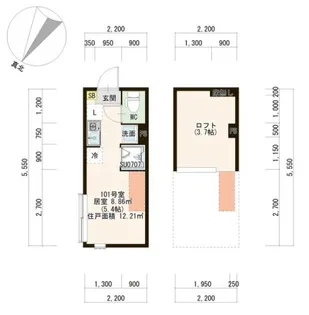 ハーモニーテラス北赤羽駅【1階】の間取り