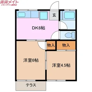 あおばハイツ【1階】の間取り