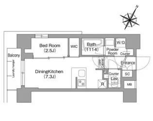 コンフォリアリヴ新中野サウス【4階】の間取り