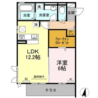 広島県福山市駅家町大字近田【アパート】の間取り