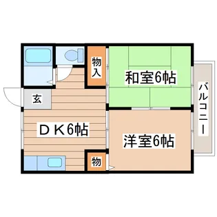 ノブハウス仙台【2階】の間取り