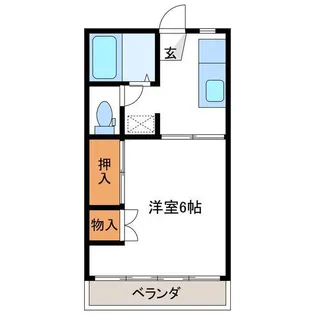 七五三第一ビル(アパート)【2階】の間取り