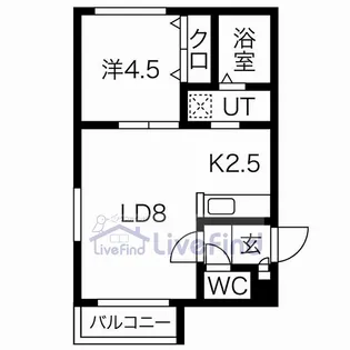 ステラ フィッサ 新札幌【1階】の間取り
