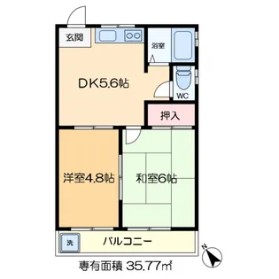 コーポスズキ【2階】の間取り