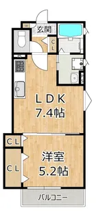 クリエオーレ百島【1階】の間取り