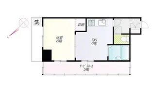 パール白山【5階】の間取り