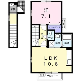 メゾン・ミニヨンII【2階】の間取り