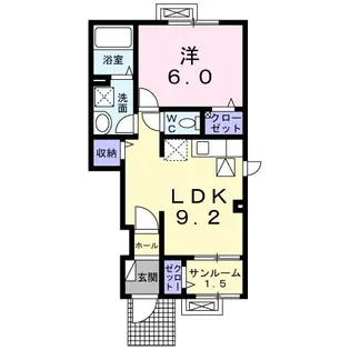 カレントレジデンス三和 II【1階】の間取り