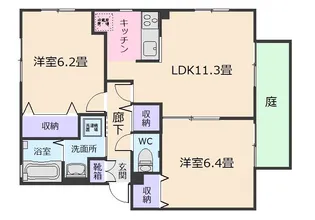 クローバーメゾン【1階】の間取り