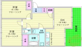 マルベリーズ壱番館【1階】の間取り