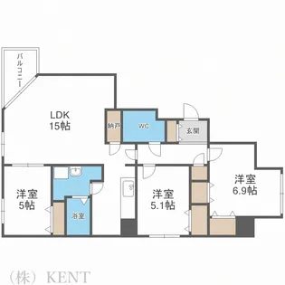 Partire南円山(パルティーレ南円山)【5階】の間取り
