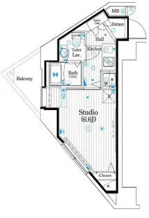 ガーラ・シティ王子【8階】の間取り