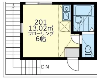 ユナイト戸部メルボルンの杜【2階】の間取り