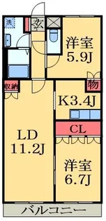 フォレストヴィラII【2階】の間取り