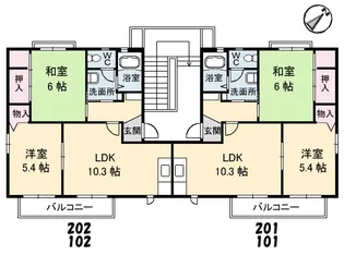 スターガーデン長府 ステラ【2階】の間取り