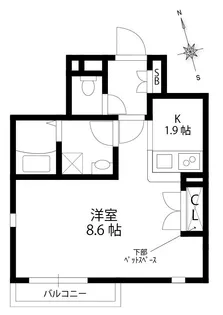 シエナ六本木【2階】の間取り