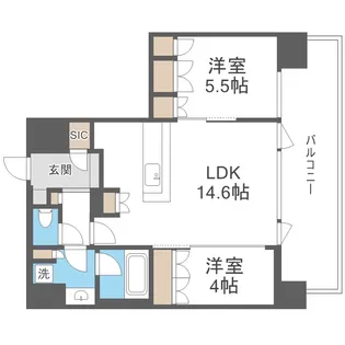 Noire北堀江【3階】の間取り