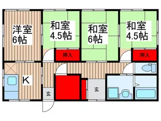 コ-ポ神野【1階】の間取り