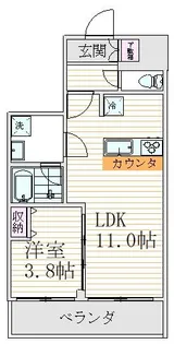 グランピア東中野【2階】の間取り