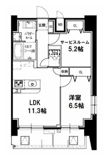 メゾンドアーク南大井【10階】の間取り