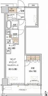 プライムネクサス大森北【3階】の間取り