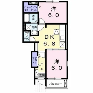 ステラル-チェB【1階】の間取り